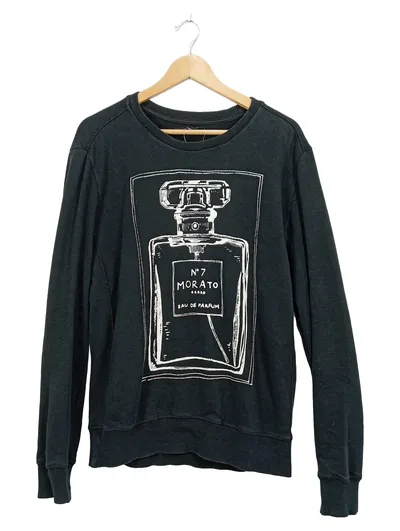 Antony Morato Herren Pullover Sweatshirt Parfum Print Gr. M Schwarz