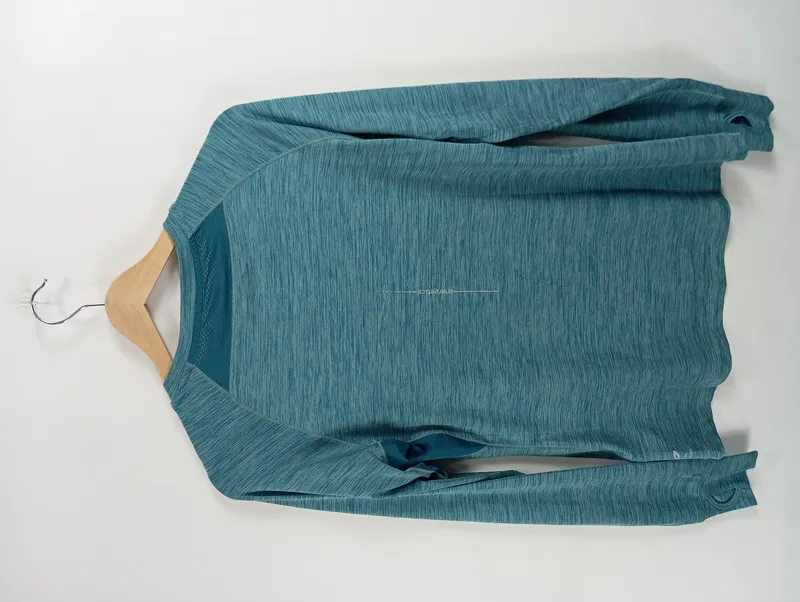 Energetics Damen Langarmshirt Laufshirt Gr. 40 Petrol Meliert Sport 3