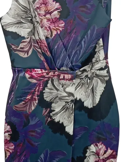 Closet London Damen Etuikleid Gr. 42 XL Mehrfarbig Floral Elegant Business