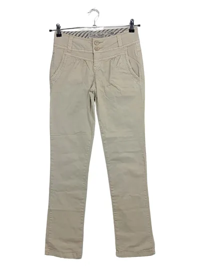 Fresh Made Damen Jeans Regular Fit XS Beige Casual Hose