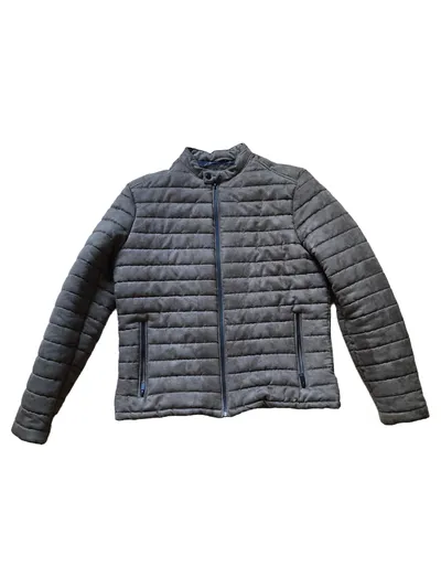 MAISON CINQCENT Herren Steppjacke Oliv Gr. 46/S Casual Gesteppt Reißverschluss