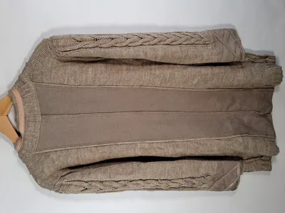 Elisa Cavaletti Strickjacke Damen Gr. 40 L Beige Bohemian Zierknöpfe