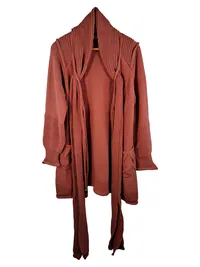 Elisa Cavaletti Strickjacke Damen Gr. 42 XL Braun Wolle Casual 1