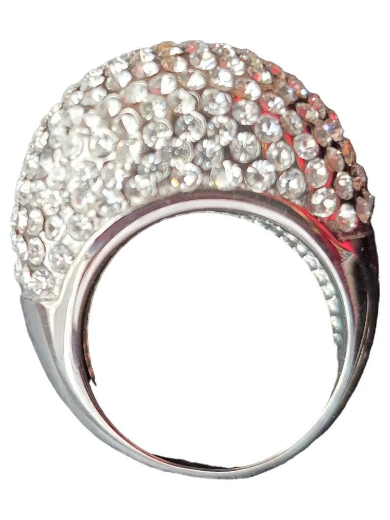 LR Joyce Damen Ring Silber Zirkonia Pavé Kuppel Cocktailring Elegant 1