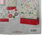 arsEdition 6 Geschenktüten mit Stickern Weihnachten Rentier Schneeflocken 3
