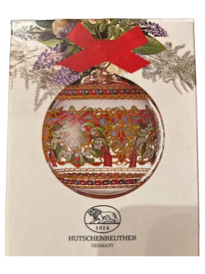Hutschenreuther Weihnachtskugel Crystal Ball 1996 Sweden Kristall OVP
