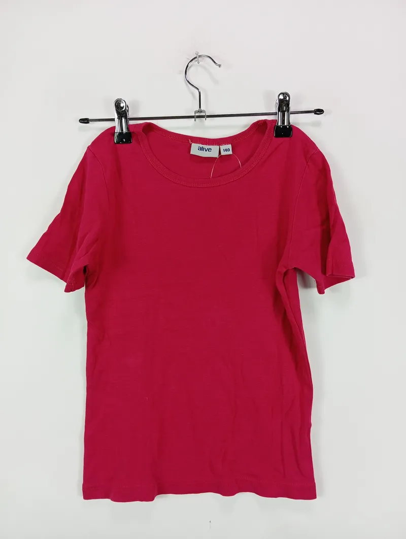 alive Kinder T-Shirt Gr. 140 Pink Basic Baumwolle Kurzarm 2