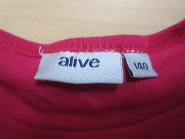 alive Kinder T-Shirt Gr. 140 Pink Basic Baumwolle Kurzarm 4