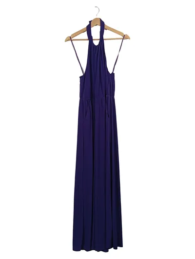 Jessica Simpson Damen Maxikleid Neckholder Lila Gr. S