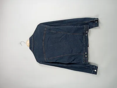 HOLIDAY Damen Jeansjacke Blau Gr. 48 Casual Baumwolle Freizeit Langarm