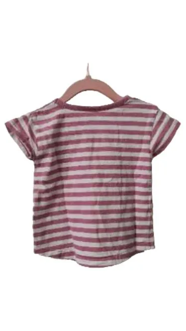ALANA Kinder T-Shirt Gr. 92 Mädchen Meerjungfrau Streifen Rosa