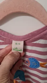 ALANA Kinder T-Shirt Gr. 92 Mädchen Meerjungfrau Streifen Rosa 4