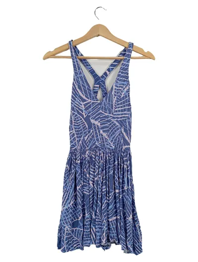 Kimchi Blue Damen Sommerkleid Gr. 34/XS Blau Grafisch Bohemian