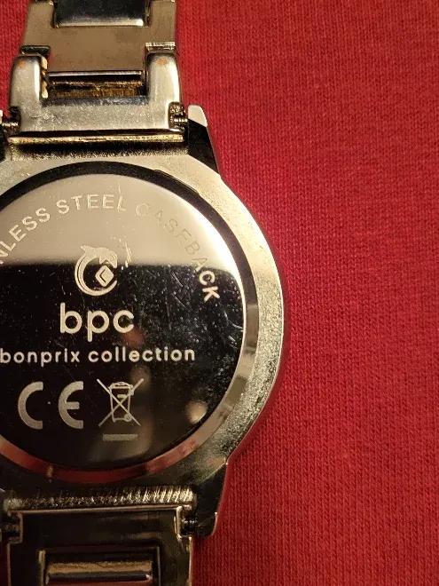 bonprix collection Armbanduhr Damen Silber Glamourös Strasssteine Metall 3