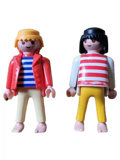 Playmobil Piraten Matrosen Figuren Set 2 Stück gestreift Vintage
