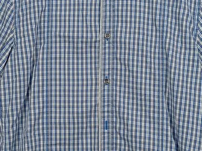 Esprit Herren Kurzarmhemd kariert Blau M Freizeit