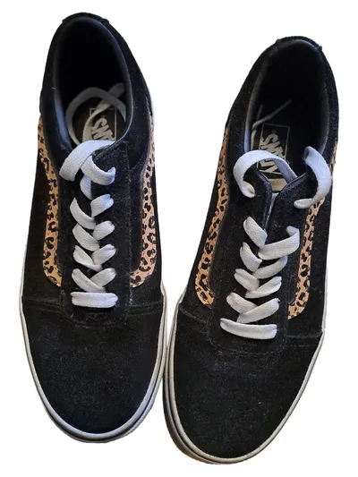 Vans Old Skool Sneaker Damen Schwarz Leopard Gr. 37 Low Top Skate