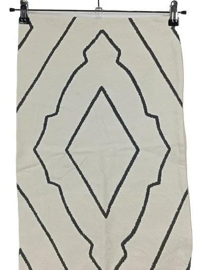 H&M Home Teppich Beige Geometrisch Baumwolle 40x60cm Modern