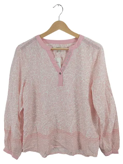 Cream Damen Bluse Danna Shirt Rosa Gr. 38 M Florales Muster Langarm