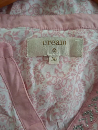 Cream Damen Bluse Danna Shirt Rosa Gr. 38 M Florales Muster Langarm