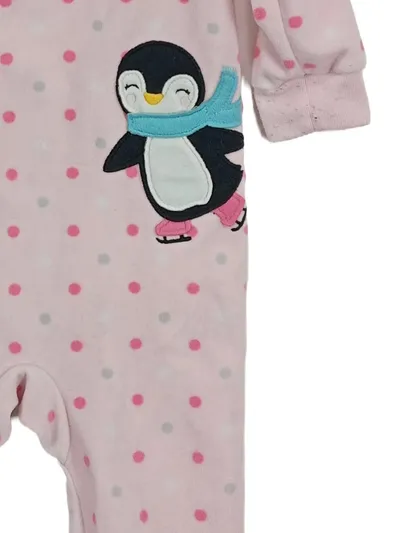 Carter's Baby Schlafanzug Rosa mit Pinguin & Punkten Gr. 86 (18 Monate)
