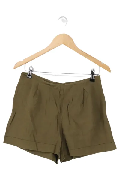 MNG SUIT Damen Shorts Gr. 36 Grün Casual Viskose Bundfalten