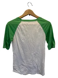 Aéropostale Damen T-Shirt Gr. 38/M Weiß Grün Kurzarm Casual 3
