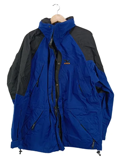 SALEWA Herren Outdoorjacke Kapuze Blau Gr. 50/L Polyester Herbst/Winter