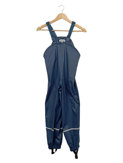 Playshoes Kinder Latzhose Regenhose Gr. 128 Blau Outdoor Praktisch