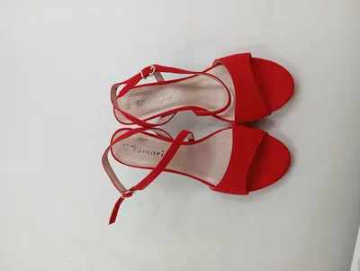 Tamaris Damen Sandaletten Riemchensandaletten Rot Gr. 40 Elegant Absatzschuhe