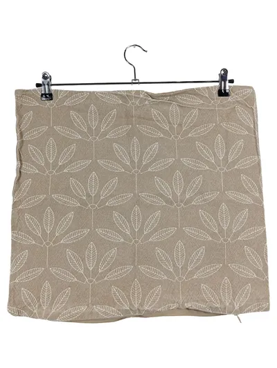 H&M Home Dekokissen Bezug 50x50cm Beige Blattmuster Baumwolle