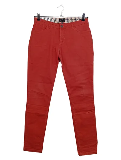 Fresh Made Damen Stoffhose Rot Slim Fit Stretch Gr. M/38 Casual