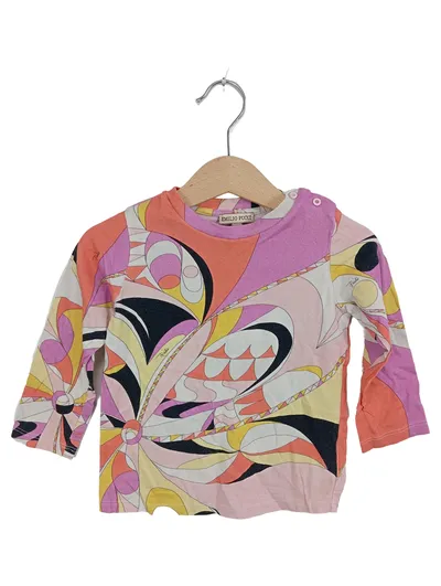 Emilio Pucci Kinder Langarmshirt Gr. 24 Monate / 92 Mehrfarbig Abstrakt