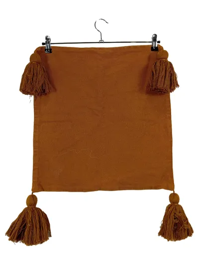 H&M Home Dekokissen Bezug Braun 50x50 cm Modern Baumwolle mit Quasten