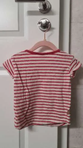ALANA Kinder T-Shirt Gr. 92 Känguru Applikation gestreift Rosa