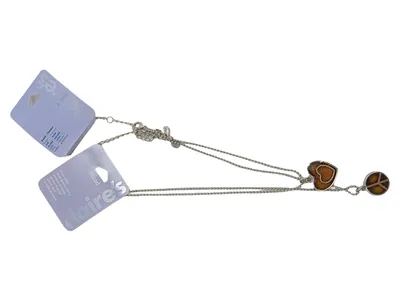 Claire's Kinder Halskette Anhänger Herz Hippie Bunt Metall 46cm