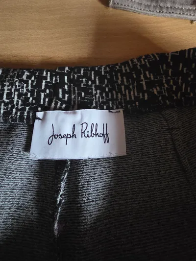 Joseph Ribkoff Stoffhose Damen Gr. M W29, 38 Schwarz Abstrakt Elegant Business