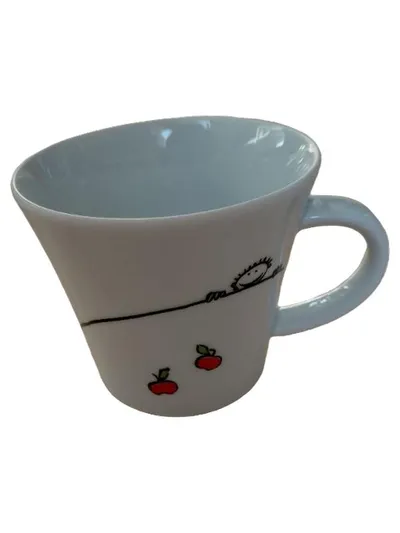 KAHLA Tasse Porzellan Apfel Motiv 9cm Weiß Alltag Minimalistisch