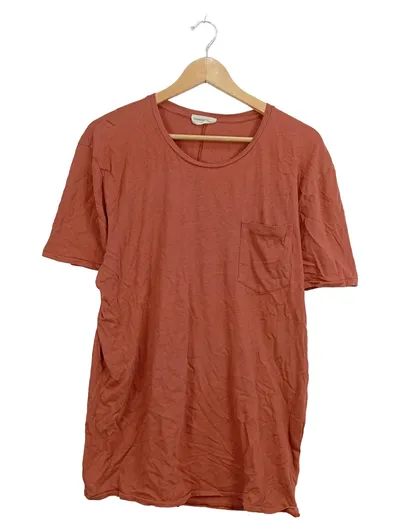 American Vintage Herren T-Shirt Basic Orange Gr. 54 XXL Kurzarm Baumwolle
