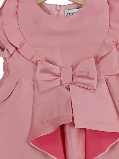 Simonetta Mädchen festliches Kleid Gr. 104 Rosa Schleife Rüschen Charmant