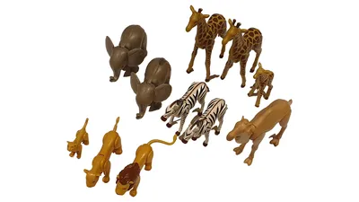 Schleich Spielfiguren-Set Safari Tiere Elefanten Giraffen Zebras Löwen