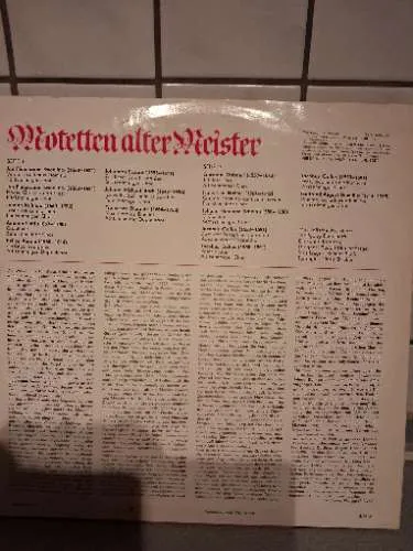Motetten alter Meister Vinyl LP Dresdner Kreuzchor Rudolf Mauersberger ETERNA