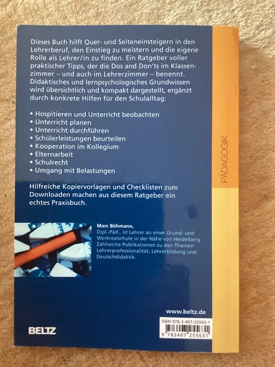 Beltz Pädagogik Ratgeber Quereinsteiger Lehrer Praxisbuch Unterricht Schulalltag