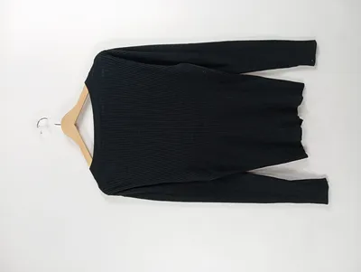Ashley Brooke Strickjacke Damen Schwarz Gr. 40 L Elegant Rippstrick Cut-Outs