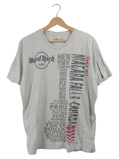 Hard Rock Cafe Fanshirt Niagara Falls Canada Herren Gr. 50 L Grau Casual