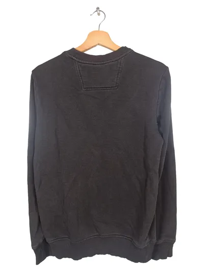 CALVIN KLEIN JEANS Herren Pullover Sweatshirt XS/44 Schwarz Casual Logo-Print