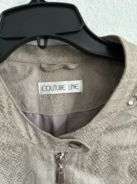 COUTURE LINE Damen Leichte Jacke Gr. 48 Beige Modern Tierdruck Reißverschluss 6