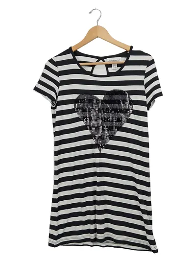 AMY VERMONT Langarmshirt Damen Gestreift Herz Applikation Mehrfarbig Gr. 36/S