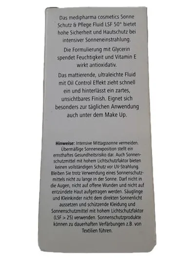 medipharma cosmetics Sonne Schutz & Pflege Fluid LSF 50+ Sonnencreme 50ml