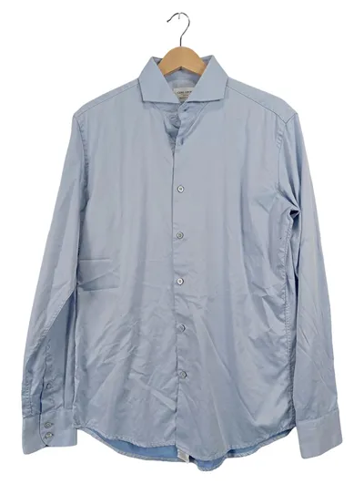 Carl Gross Black Line Hemd Herren Gr. 40 Blau Business Modern Fit Baumwolle